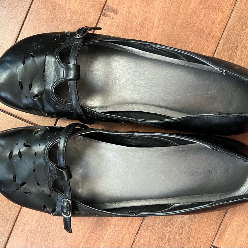Black Leather Women's Shoes